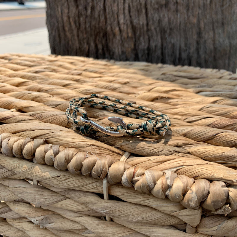 Green Anchor Wrap Bracelet