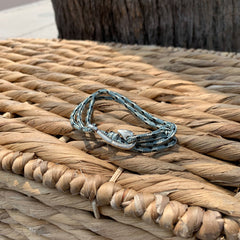 Blue Anchor Wrap Bracelet